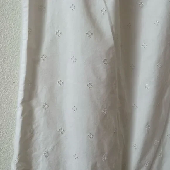 Gap Women's Scalloped-Yoke Eylet Dress Size SP White - Picture 6 of 11